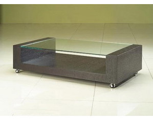 Creative Images 10 MM Glass Top Wenge Coffee Table