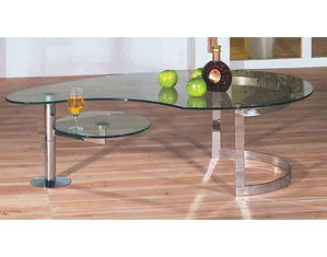 Creative Images Chrome Leg Coffee Table