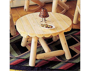 Rustic Natural Cedar Furniture 27 inch Round Coffee Table