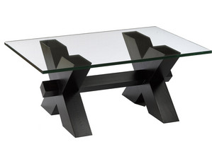 TLS by Design Fusion Cocktail Table with Glass Top