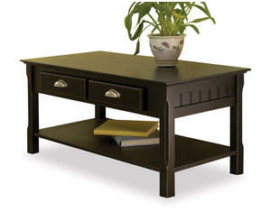 Winsome Timer Coffee Table with Drawers and Shelf Coffee Table