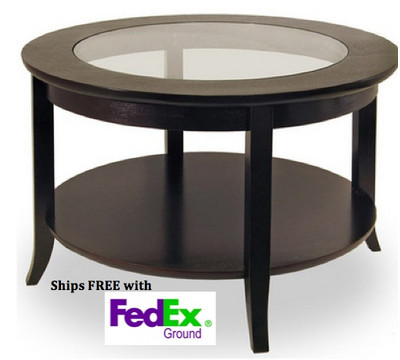 Winsome Espresso Round Coffee Table