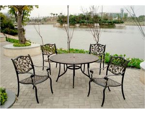 Anderson Teak Victoria 49 inch Round Table Set - FREE Inside Delivery!