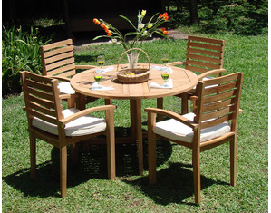 The Futon Place Round Butterfly Table and Snia Chair Dining Set - FREE Inside Delivery!