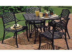 Three Coins 32 inch Crossweave Patio Dining Set - Fast FREE FedEx Shipping!