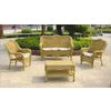 Save  on Savannah Aluminum Frame 4 Piece Seating Set with Box Style Cushion at The Patio Set Superstore