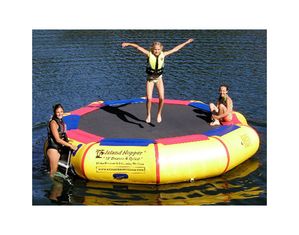 Aqua Sports 13 ft Island Hopper Bounce and Splash Water Trampoline