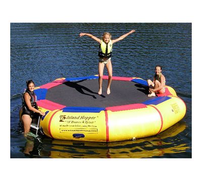 Aqua Sports 13 ft Island Hopper Bounce and Splash Water Trampoline
