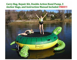 Aqua Sports Island Hopper Turtle Hop Water Trampoline - Fast FREE FedEx Shipping!