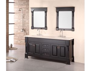 Design Element Andover 72inch Espresso Finish Double Sink Vanity Set