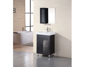 Design Element Oslo 24inch Espresso Finish Single Sink Vanity Set