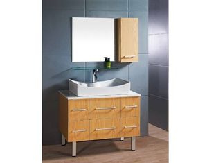 Design Element Paris 36inch Oak Veneer Finish Single Sink Vanity Set