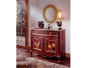 Fairfax Home Furnishings Designer Vanity w/ Brown Marble Top