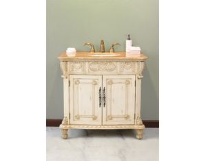 VIRTU USA Inc. Casablanca with Baltic Brown Granite Stone Top Bathroom Vanity