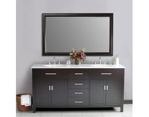 VIRTU USA Inc. Palermo Set with Travertine Stone Top Bathroom Vanity