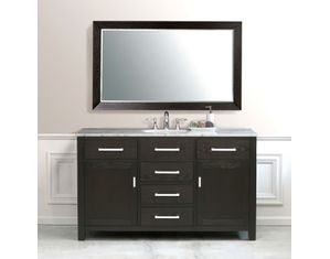 VIRTU USA Inc. Raffaello with Baltic Brown Granite Stone Top Bathroom Vanity