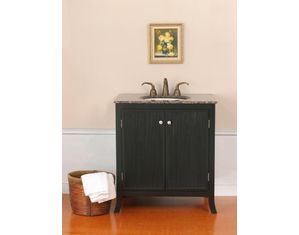 VIRTU USA Inc. Strasbourg with Baltic Brown Granite Stone Top Bathroom Vanity