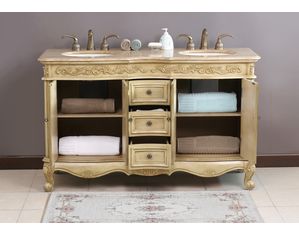 VIRTU USA Inc. Tarragona with Baltic Brown Granite Stone Top Bathroom Vanity