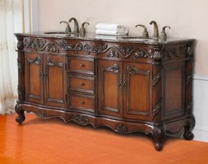 VIRTU USA Inc. Trentino with Baltic Brown Granite Stone Top Bathroom Vanity