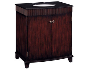Belle Foret 30380R Single Basin Merlot with Black Granite Bathroom Vanity - Fast FREE FedEx Shipping!