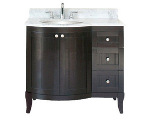 Empire 36 inch Dark Left Bowl Malibu 100 Collection Bathroom Vanity