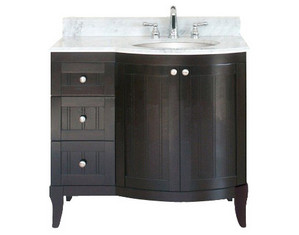 Empire 36 inch Dark Right Bowl Malibu 100 Collection Bathroom Vanity - FREE Inside Delivery!