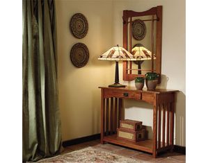 Mission Oak Console and Mirror