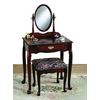 Save  on Heirloom Cherry Vanity with Mirror and Bench at The Vanity Superstore
