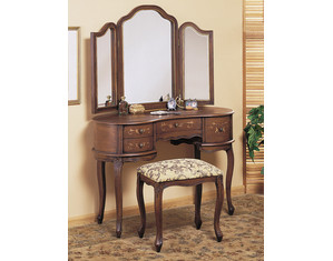 Powell Toscana Hand Painted Vanity with Mirror and Bench - FREE Inside Delivery!