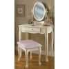 Save  on Off-White Vanity - Mirror and Bench Included! at The Vanity Superstore