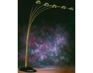 Bernards Furniture Brass Spider Lamp with 3-Way Switch and Bulbs 6016