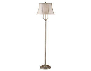 Westinghouse Lighting Highland Two-Light Floor Lamp with Dual Pull Chains in Silver Leaf 67010