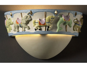 Justice Design KID-3330 Kid's Room Cow Jumping Over Moon Wall Sconce