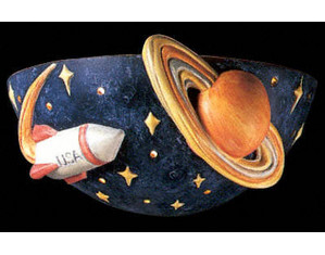 Justice Design KID-3360 Kid's Rocket Ship Wall Sconce