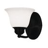 Save  on 100-1V-MB Huntingdale 1 Light Vanity Matte Black at The Bath Light Superstore