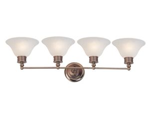 Z-Lite 309-4V Dynasty 4 Light Vanity Burnished Nickel/Chocolate