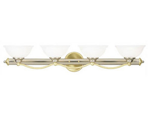 Westinghouse Lighting Four-Light Wall Sconce in Satin Chrome and Satin Brass