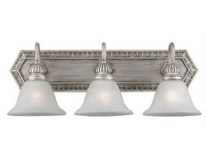 Westinghouse Lighting Highland Three-Light Bathroom Vanity Light in Silver Leaf
