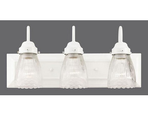 Westinghouse Lighting Three-Light Bathroom Vanity Light in White - Fast FREE FedEx Shipping!