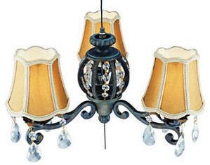Ellington Antoinette Ceiling Fan Light Kit with Silk Shades - Fast FREE FedEx Shipping!