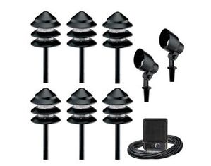 Malibu 8 Piece Metal Tier/Flood Light Kit