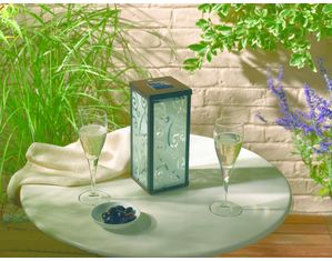 Smart Solar Frosted Scroll Solar Lantern Single Pack
