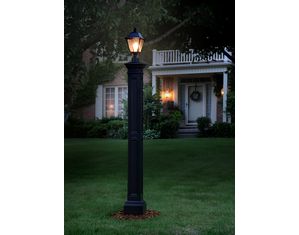 Mayne Liberty Lamp Post in Black with Mount