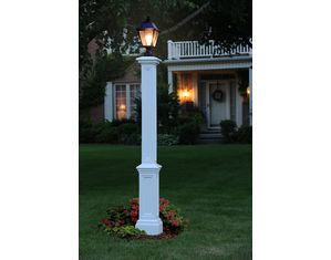 Mayne Signature Lamp Post in White with Mount