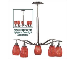 Kenroy Home Medici 5 Light Chandelier 44305BS-LAVA
