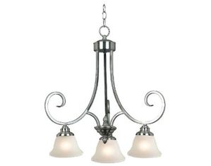 Kenroy Home Welles 3 Light Chandelier (80477BS)