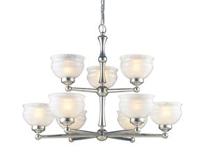 Z-Lite 303-9 Sterling 9 Light Candelabra Pewter