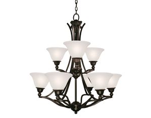 Z-Lite 317-9 Carlisle 9 Light Candelabra Bronze