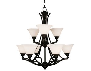Z-Lite 318-9 Carlisle 9 Light Candelabra Bronze