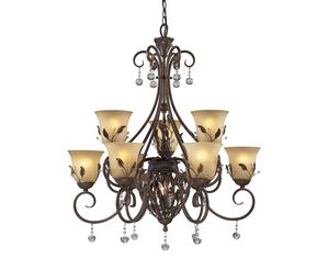 Z-Lite 403-9 Coventry 10 Light Crystal Candelabra Antique Gold
